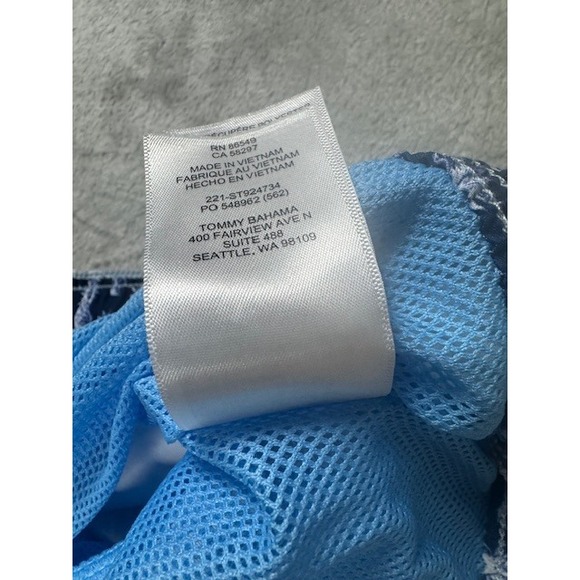 Tommy Bahama Mens XL Blue Palm Tree Ombre Swim Trunks 221-ST924734 - Picture 7 of 10